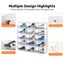 15PCS Shoe Storage Box Cabinet Carousel 9