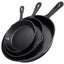 Mastery Home Au Cast Iron Skillet Cookware 3 Piece Set Chef Quality Pre Seasoned Carousel 1