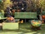 Vintage Grasshopper green fibreglass Bench seat times 1 Must See Carousel 10