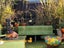 Vintage Grasshopper green fibreglass Bench seat times 1 Must See Carousel 9