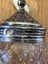 Victorian pair cut glass condiment set, sterling silver topped. Carousel 4