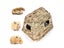 Foldable Woven Grass Pet Rabbit Hamster Guinea Pig Cage Nests House Chew Toy Carousel 14