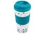 450ml Travel Coffee Cup - Double Wall, Lock Lid & TPR Grip - Green Carousel 1