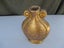 VINTAGE GOLD AND BROWN MOTTLE GLAZE POTTERY VASE : MADE IN MEXICO Carousel 1