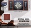 Dartboard And Cabinet Set Official Size Complete Accessory Steel Tip Dart Carousel 2