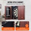 Dartboard And Cabinet Set Official Size Complete Accessory Steel Tip Dart Carousel 6