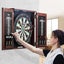 Dartboard And Cabinet Set Official Size Complete Accessory Steel Tip Dart Carousel 8