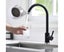 Black Kitchen Faucet, Single Handle High Arc Sink Faucet, Swivel 360 Degree S Carousel 4