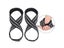 1 Pair Figure 8 Weight Lifting Straps DeadLift Wrist Strap For Pull-ups Carousel 1