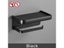 MOLI Matte Black Space Aluminum Toilet Paper Holder Self-adhesive Punch-free Carousel 1