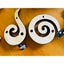 Set of 2 Stonleigh & Roberson Black Ceramic Koru Wall Hangings Carousel 3