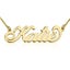 24k Gold-Plated Sterling Silver Carrie Style Name Necklace - Choose your Name! Carousel 1