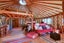 9m Yurt with Custom Circular Floor, fireplace, & Front Deck Carousel 9