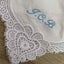 White Lace wedding handkerchief in 100% premium cotton "Maisie" Carousel 5