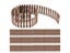 5x90cm Mini Wooden Fence Miniature Fairy Garden Fence DIY Handmade Accessories Carousel 8