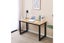 Home Office Desk with Steel frame and wood grain finish top Carousel 1