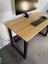 Home Office Desk with Steel frame and wood grain finish top Carousel 5