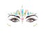 3D Acrylic Glitter Rhinestone Temporary Face Tattoo For Kids Holiday Party Carousel 1