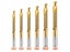 6Pcs Cobalt Drill Bits Set Spiral Metric Composite Tap Drill Bit Tap Cutting Carousel 10
