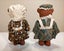 Vintage Russ Teddy Town Bears - Thanks Giving? + Colonial Girl? Carousel 3