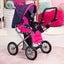 Baby Doll City Star Pram In Polka Dots Blue And Pink Carousel 3