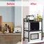 3-Tier Microwave Oven Rack With Adjustable Metal Kitchen Shelf Stand For Coun... Carousel 5