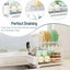 2-Tier Large Dish Drying Rack With Drainboard Utensil Holder Glass Hooks & Cu... Carousel 4