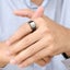 Plain Black men's signet ring with high polish finish "Anton" Carousel 2