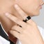 Plain Black men's signet ring with high polish finish "Anton" Carousel 4