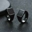 Plain Black men's signet ring with high polish finish "Anton" Carousel 5