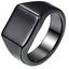 Plain Black Men's Signet Ring "Anton" Carousel 6