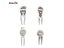 1Pcs Golf Divot Repair Tool Stainless Magnetic Detachable Golf Green Fork Pitch Carousel 9