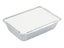 50 Large Oblong Foil Tray Containers with Lids - 1100ml - 22cm x 15cm x 4.5cm Carousel 1