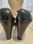 Chanel black patent cap toe ballet heels size 40.5 Carousel 12