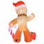 2.4m 8FT Gingerbread Christmas Inflatable LED Outdoor Garden Decoration Lights Carousel 4