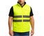Mens Reversible High Visibility Zip Thru Vest Workwear Jacket in Fluro Yellow Carousel 1