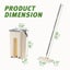 ZUNI Flat Mop and Bucket Floor Mop Cleaner Set Wet Dry w/ 6 Heads Carousel 10