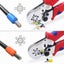 Crimping Pliers Ferrule Terminals Set Tube Bootlace VE TE Terminals Kit Hand Carousel 10