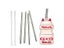 4pcs 6*130/160mm Kids Metal Straws 304 Stainless Steel With Brush For Carousel 8