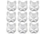 3PCS Therian Masks White Cat Masks Blank DIY Halloween Mask Animal Half Carousel 1