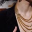 Veile Studios Retro Plain Gold Multi Layer Crystal Glass Pearl Niche Necklace Carousel 4