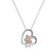 Veile Studios Love Couple Necklace With Colourful Rhinestones Heart Shaped For V Carousel 1