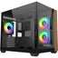 Cooler Master Elite 481 Tempered Glass mATX Tower Gaming Case - Wood Black 3x Carousel 1