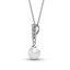 18K White Gold Pearl Crystal Necklace "Chantelle" Carousel 2