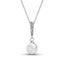 18K White Gold Pearl Crystal Necklace "Chantelle" Carousel 3