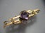 9ct gold and amethyst antique brooch Carousel 1