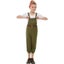 WW2 Little Land Girl Costume Child Green Dungarees Belt White Top Red Headscarf Carousel 1