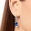 925 Sterling Silver Blue Creole Hinged Hoop Earrings Elegant Jewelry For Women Carousel 5