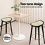 4X Bar Stools Rattan Counter Kitchen Dinning Chair Bamboo Saddle Black Carousel 4