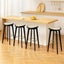 4X Bar Stools Rattan Counter Kitchen Dinning Chair Bamboo Saddle Black Carousel 6